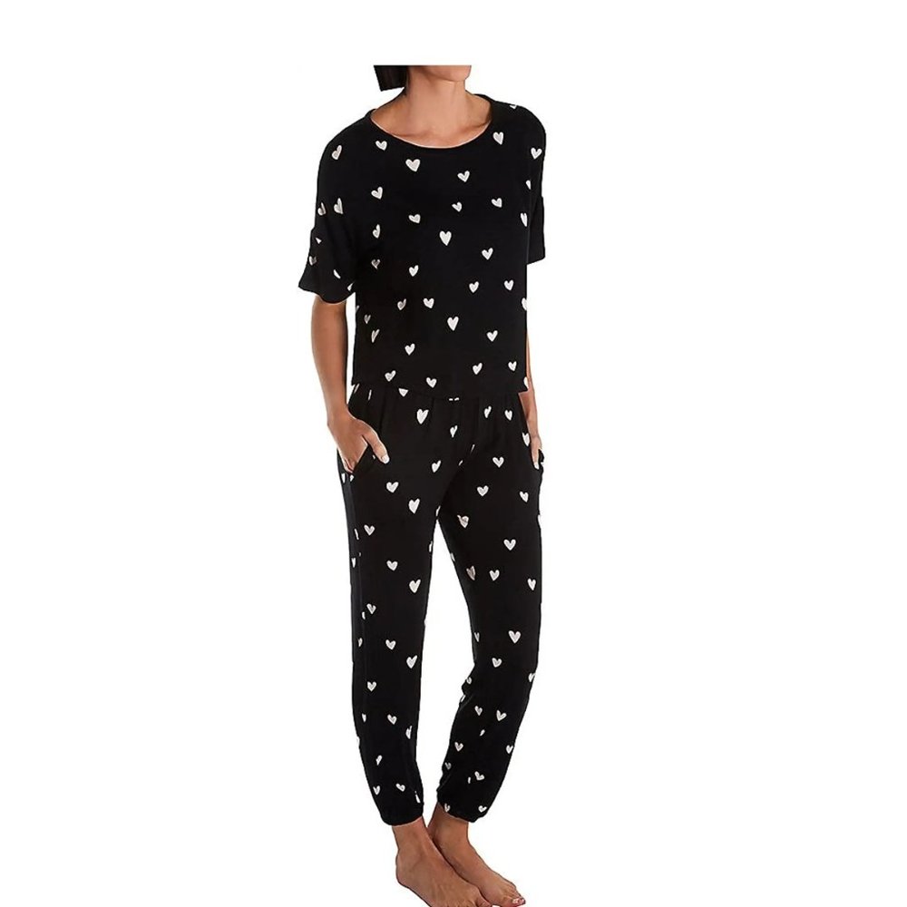 NWT Honeydew Women 2 Piece Super Soft Black Jersey Pajama Set Size 2XL $65 9A184
